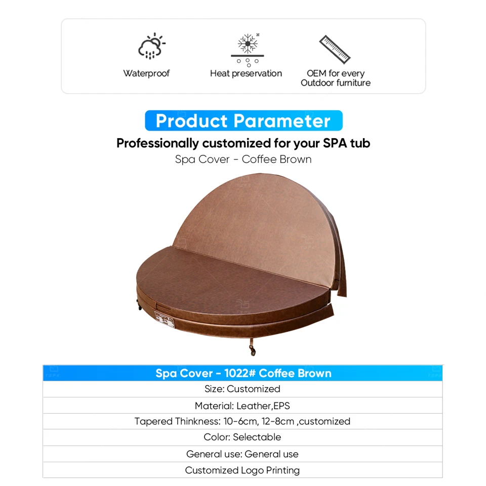 Brown Round Spa Cover best